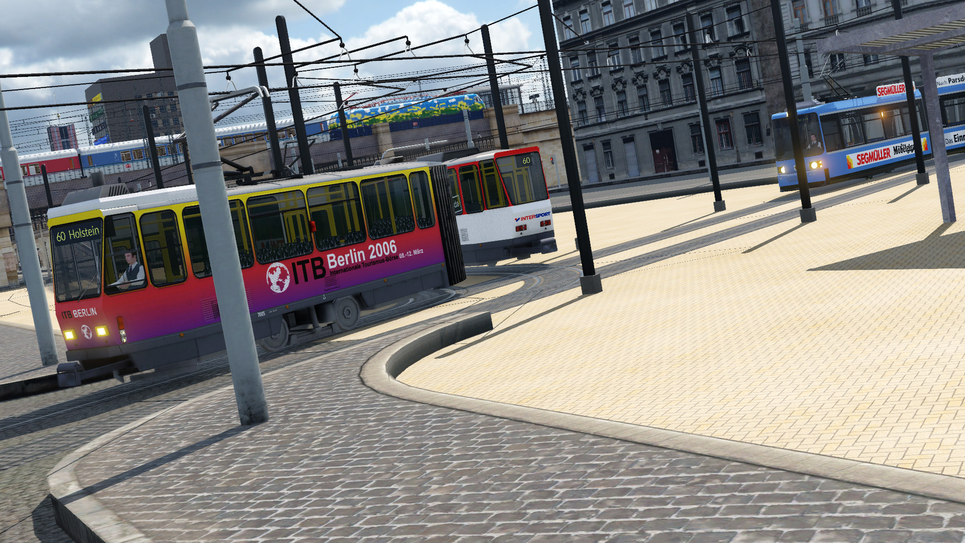 Calla mit Züge und Trams