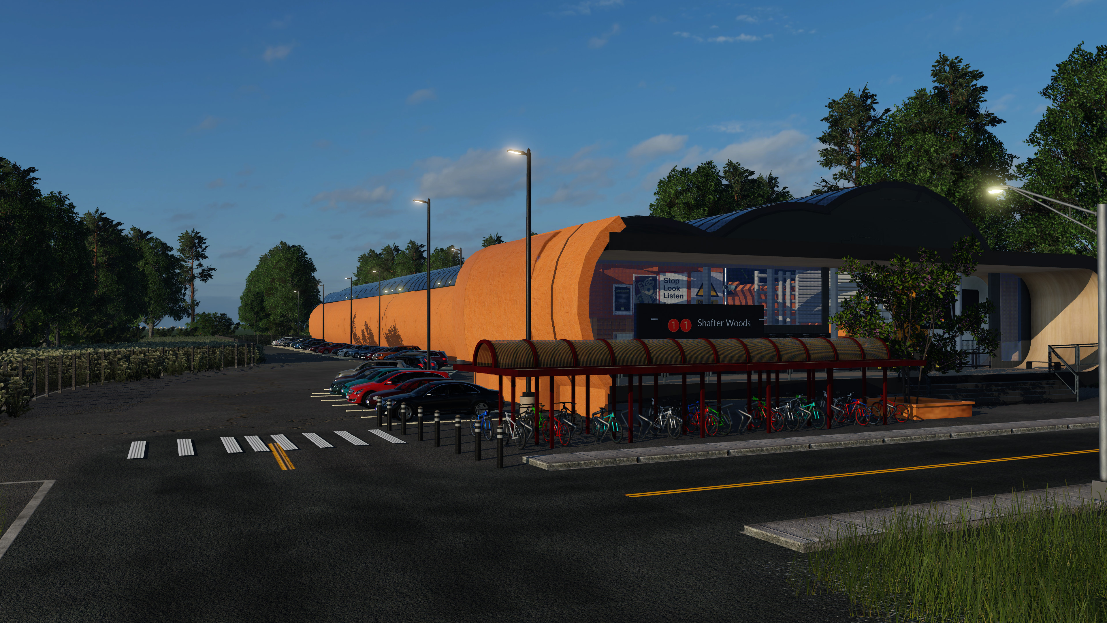 Shafter Woods Station (Entrance & Parking Lot)