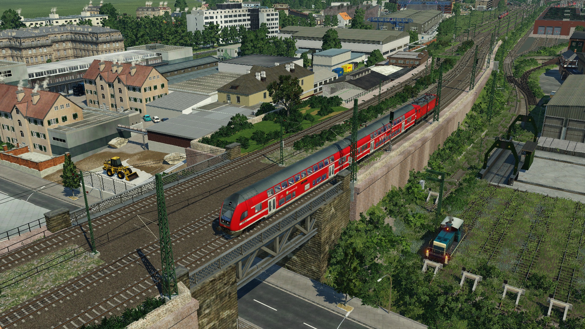 S-Bahn schlängelt sich durch