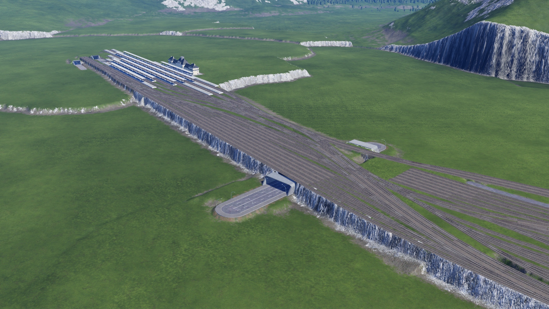 Vorfeld mit Tunnel und Abstellbereich