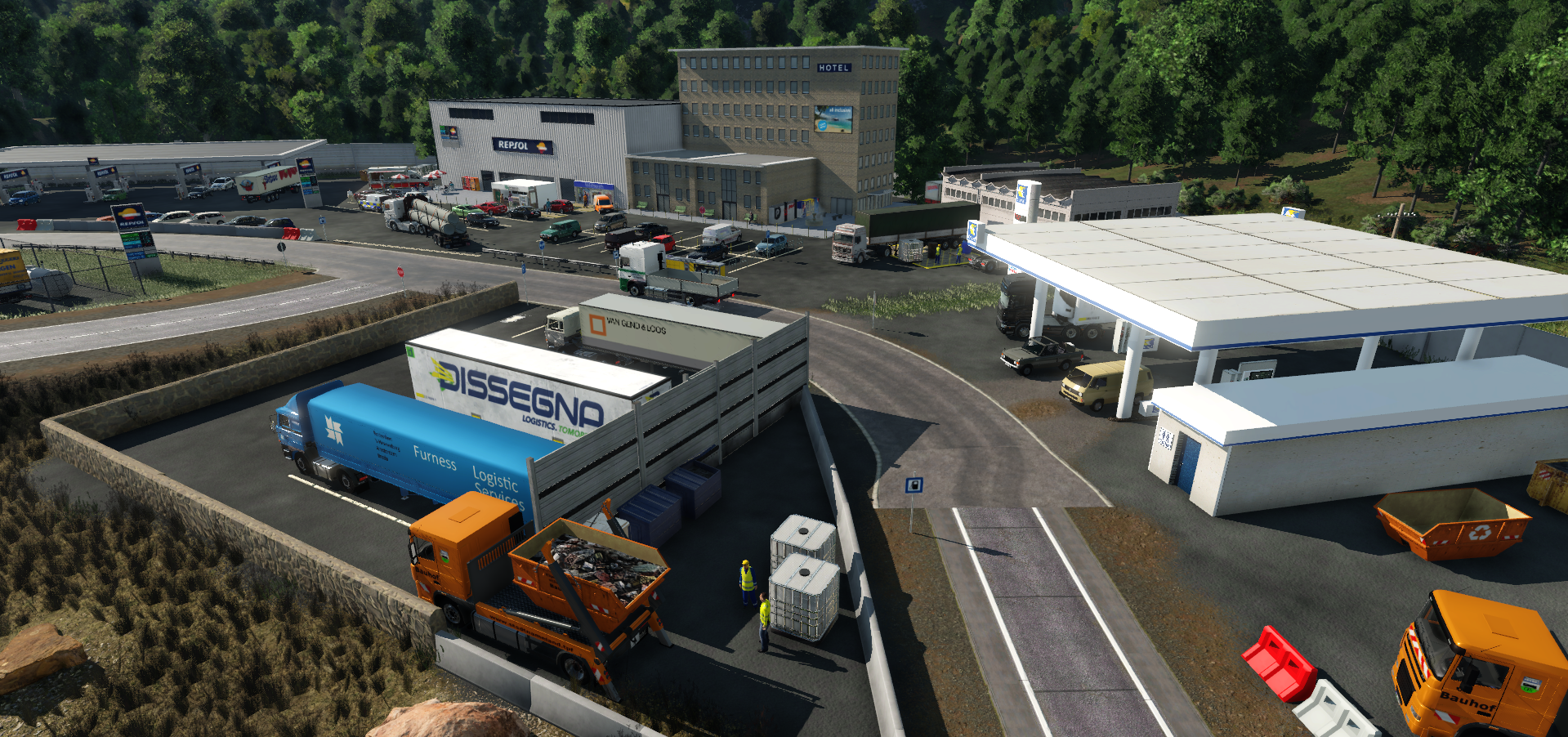 Highway service stop