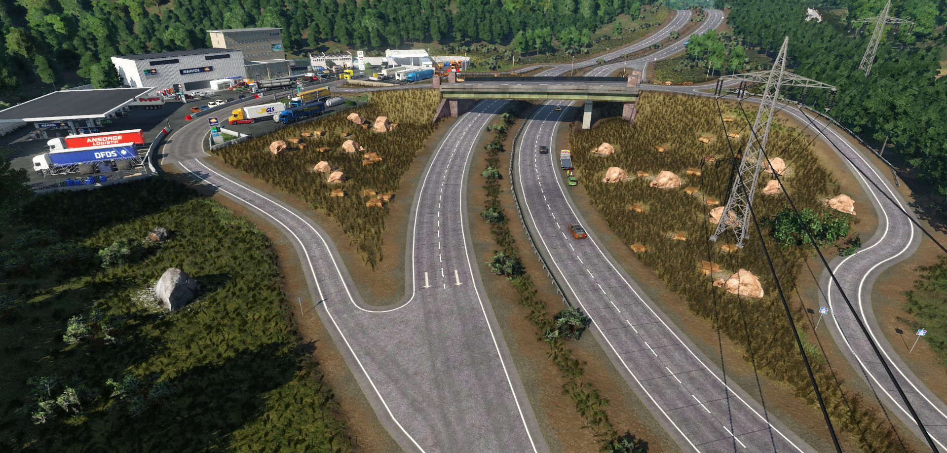Highway service stop