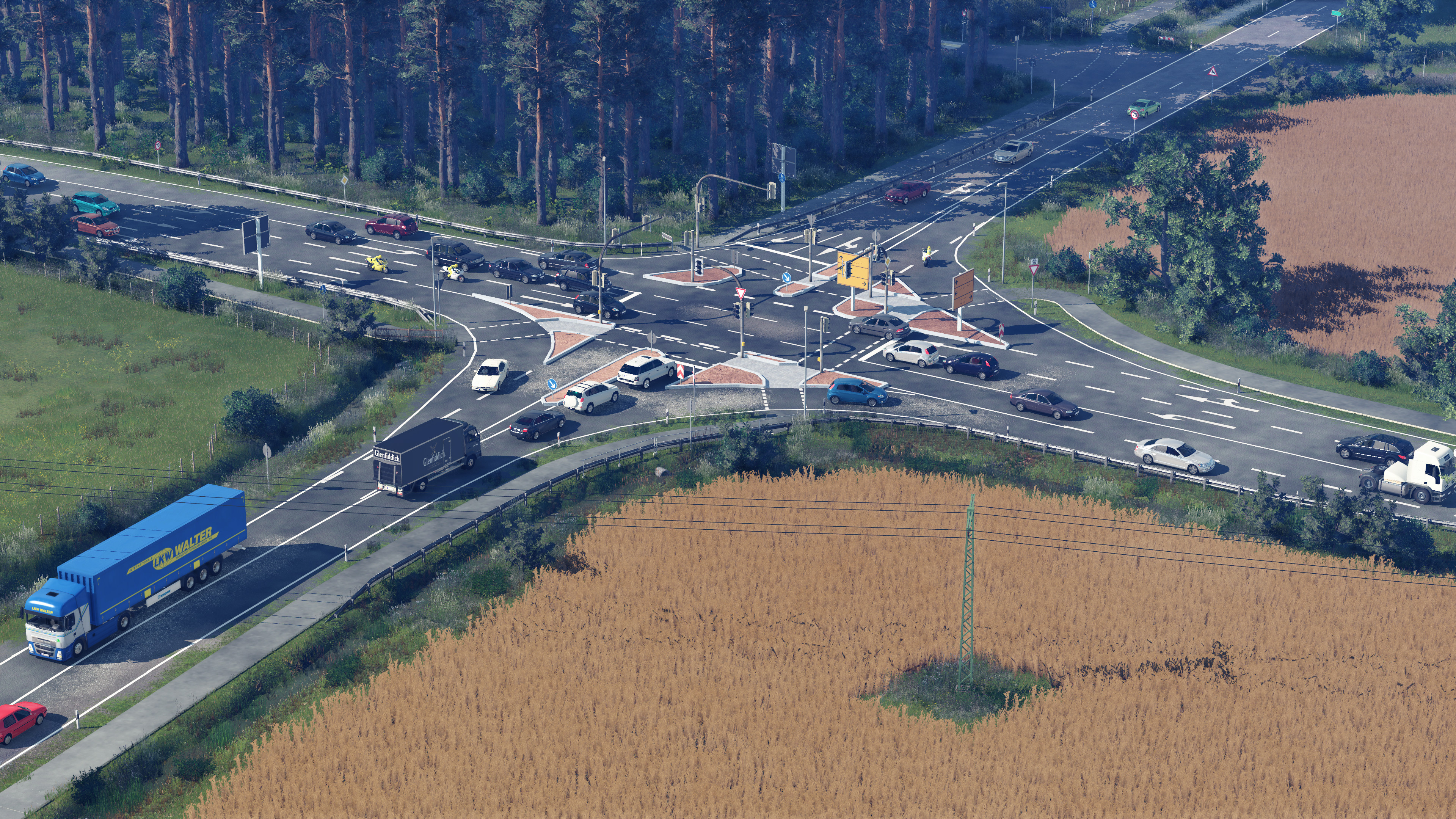 Kreuzung der Bundesstraße 402