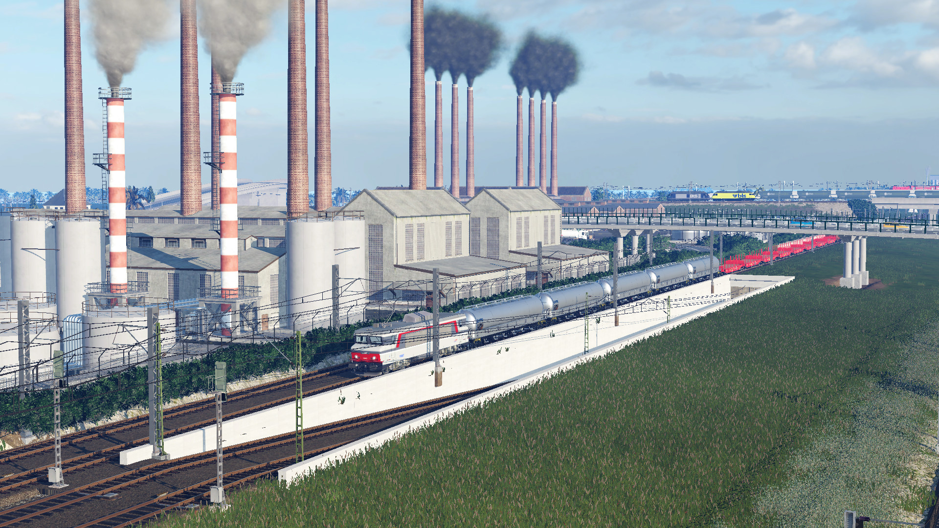 Vorbei an der Industrie