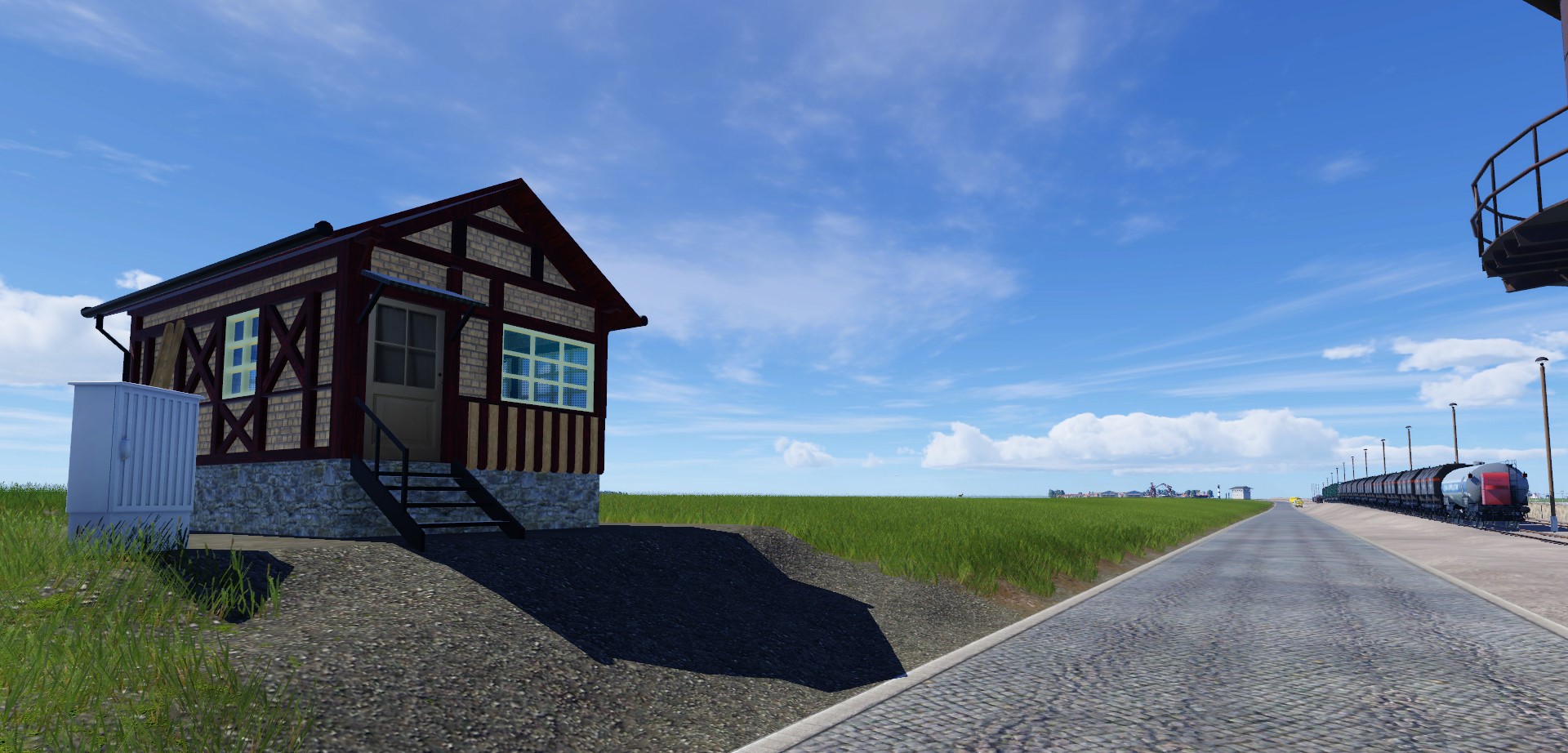 Ein Blick auf das Stellwerk der Hafenbahn