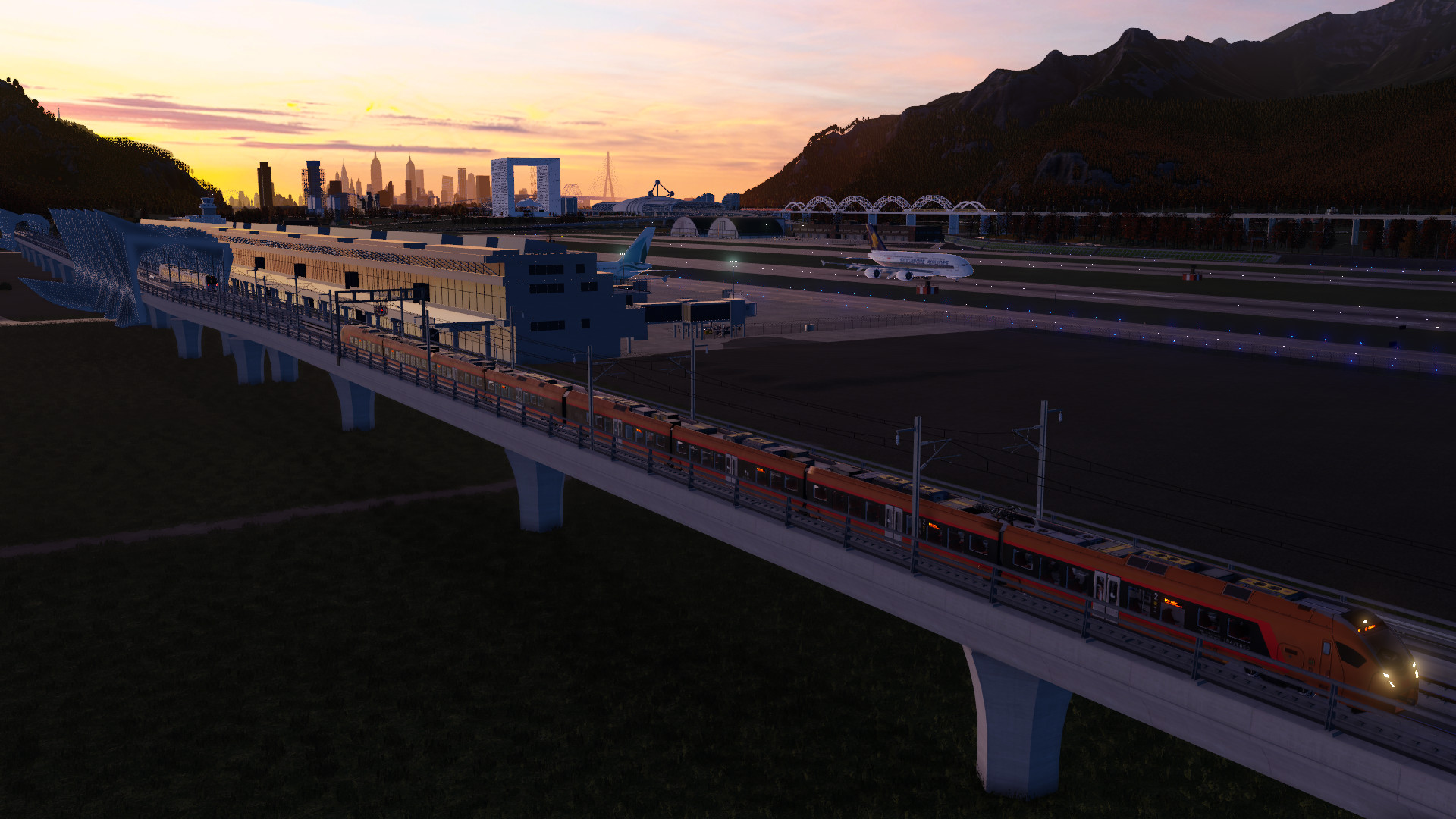 Flughafen in der Schweiz/fiktive Karte/