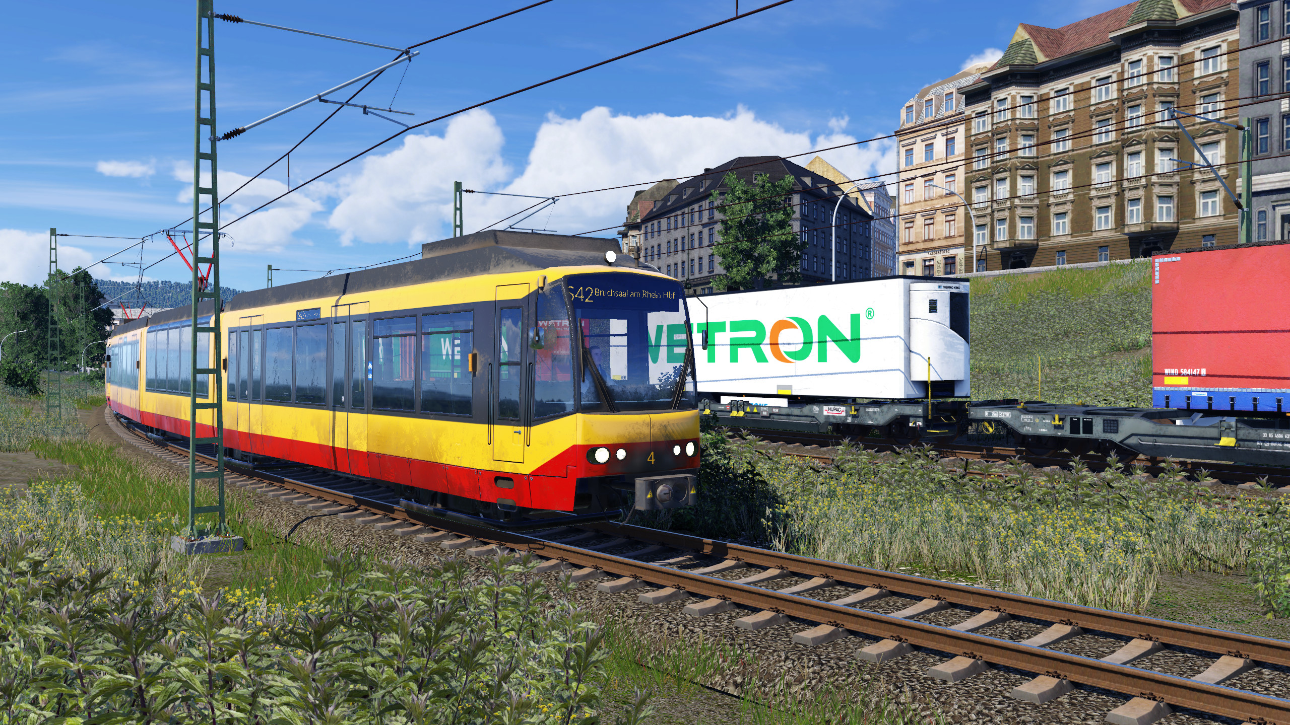 Stadtbahn Im Gleisvorfeld des Bruchsaaler Hbf