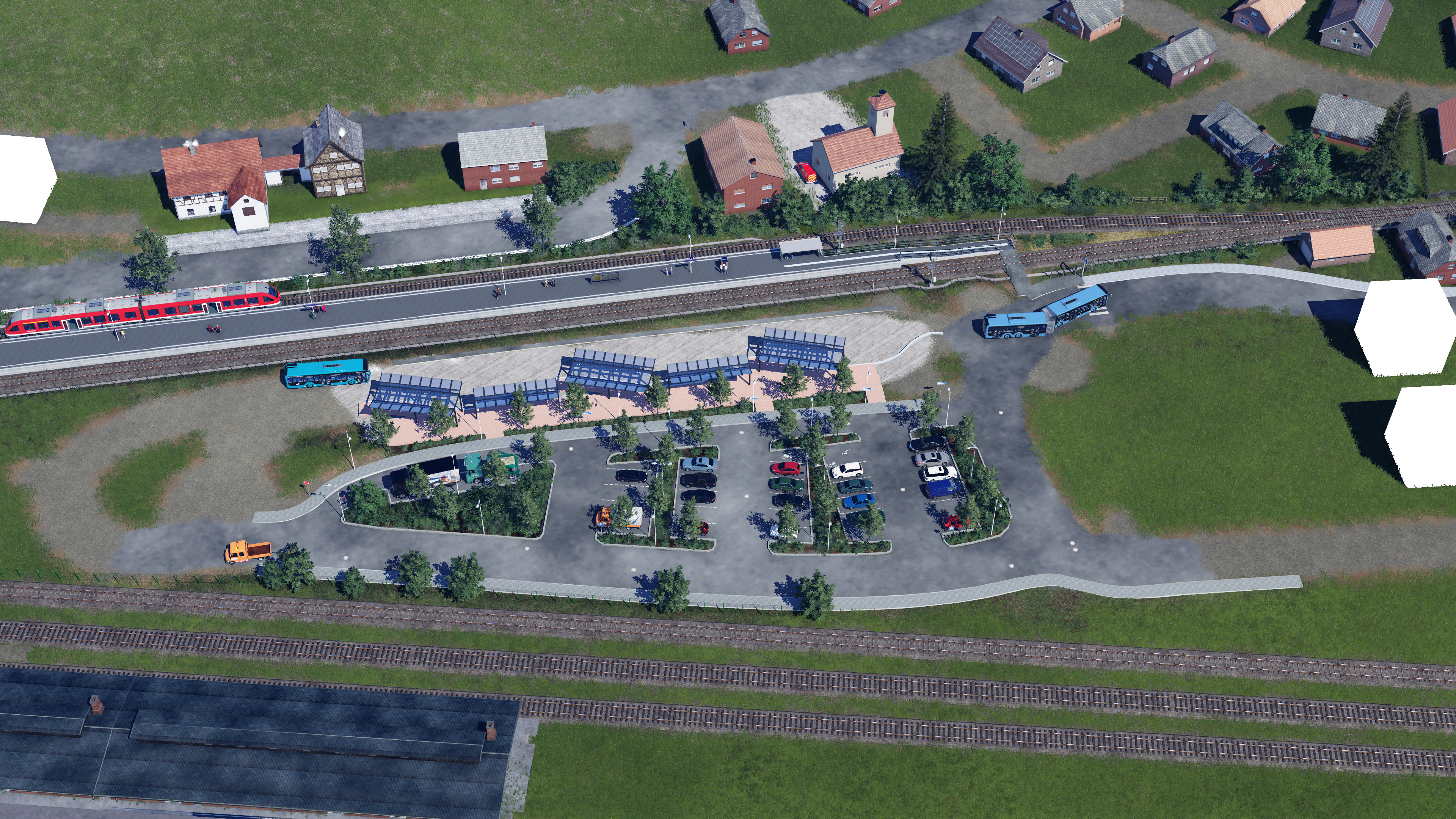 Bahnhofsvorplatz Grünfels (WIP)
