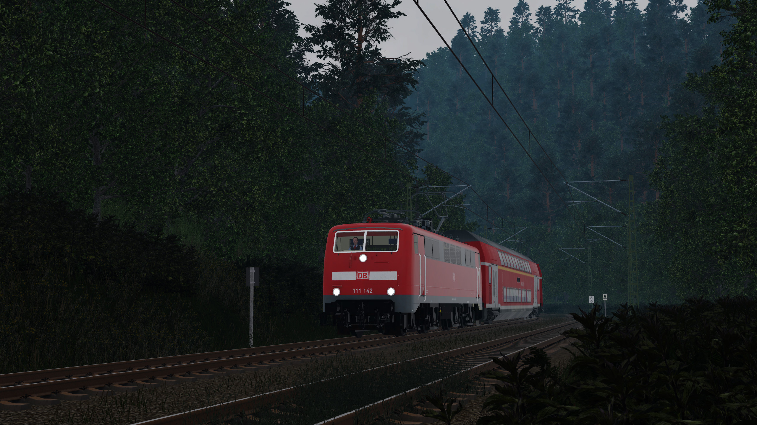Regionalexpress auf dem Weg nach Königsbergen