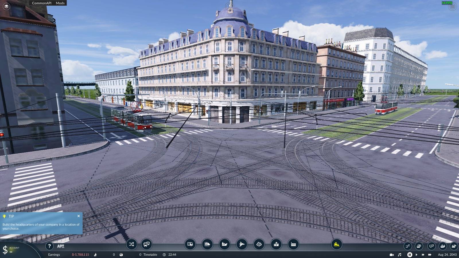 Tram Kreuzung der Altstadt
