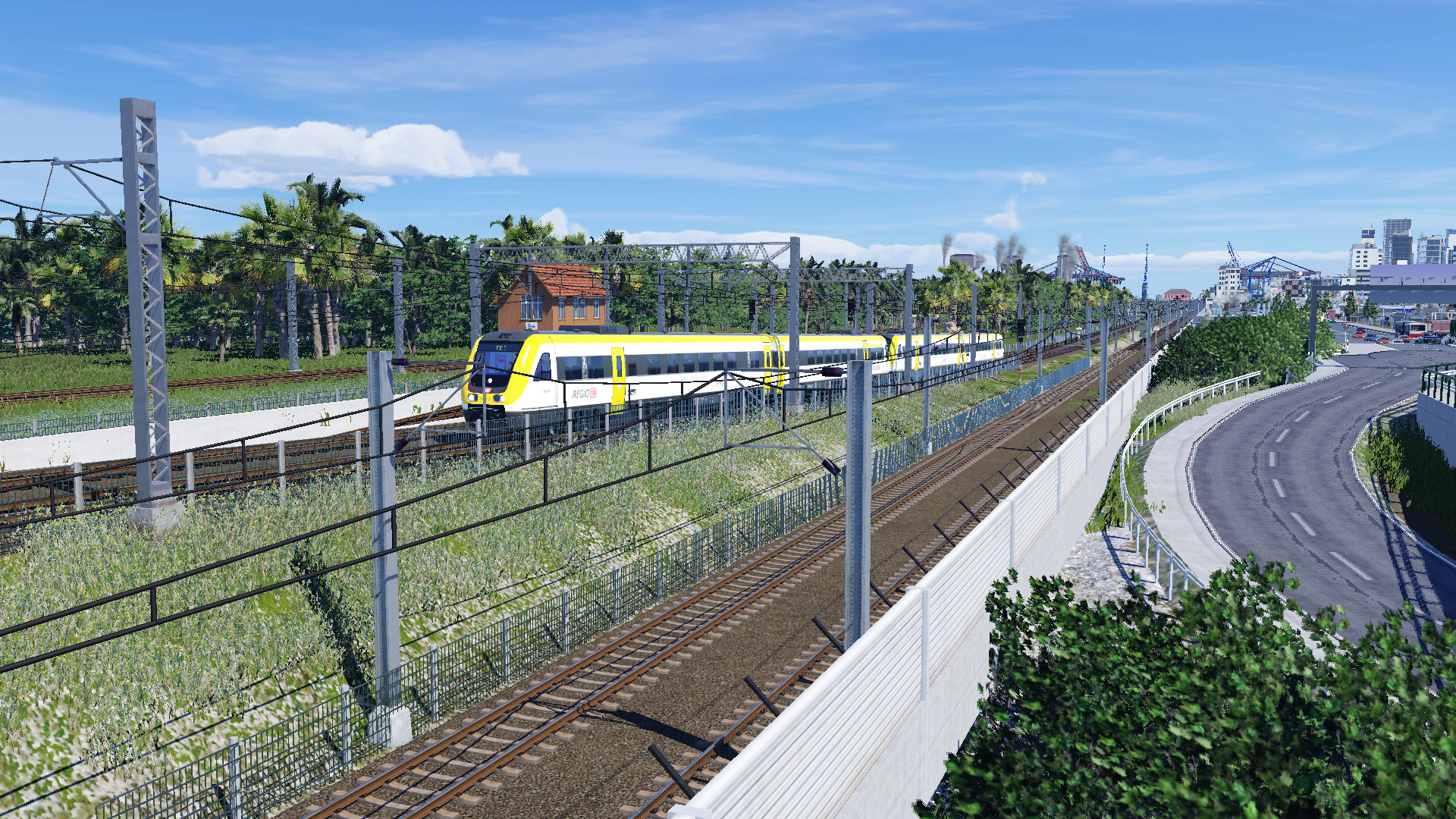 Blick auf die Strecke