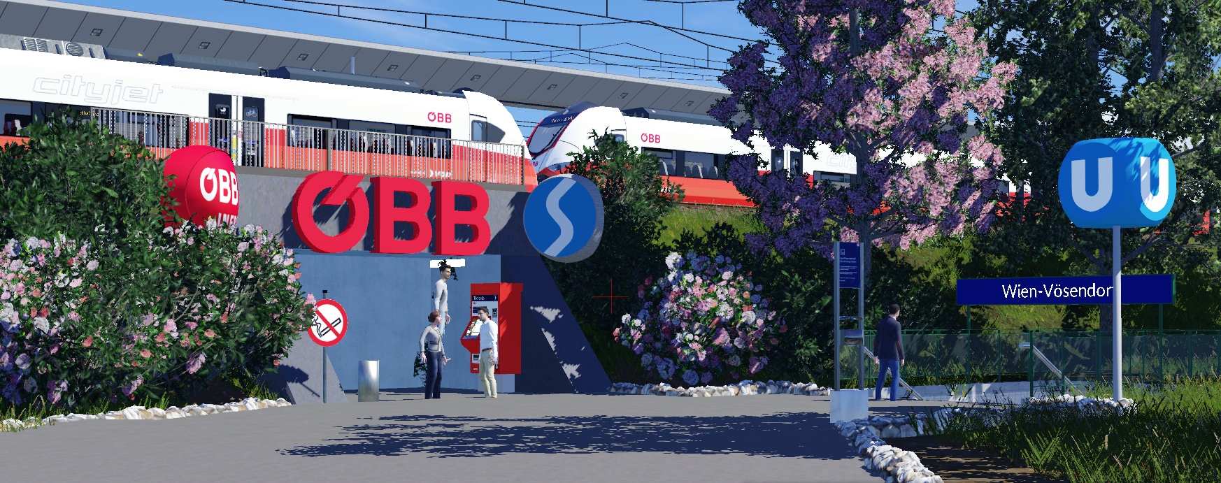 S-Bahn Haltestelle "Wien Vösendorf"