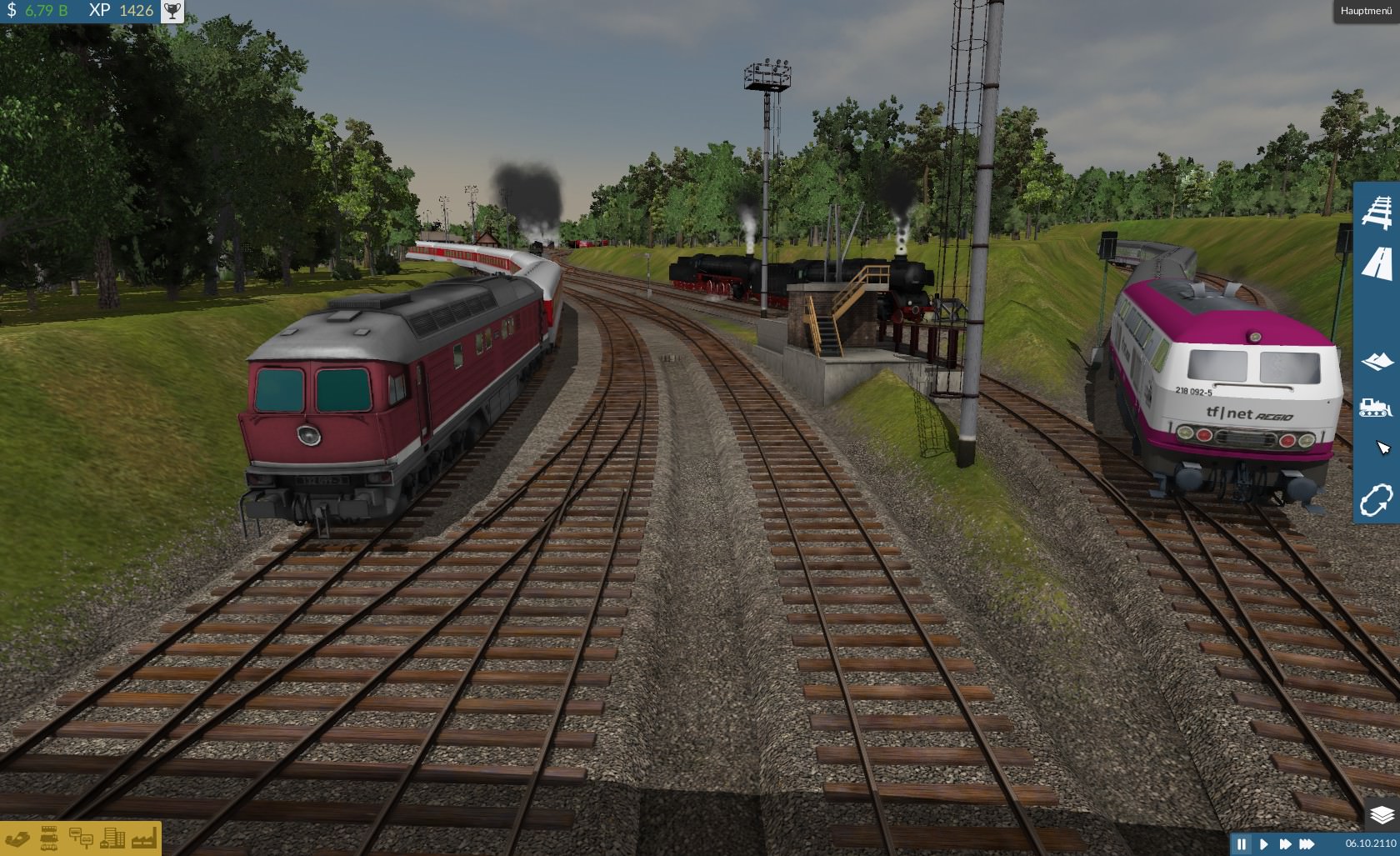 Parallel fahrt von einer 232 und 218