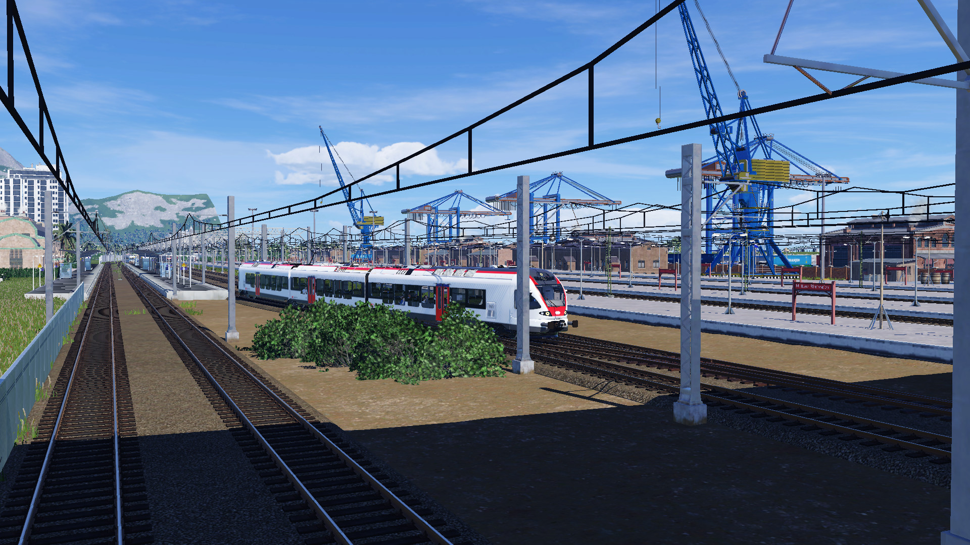 Flirt und der Hafen im Hintergrund