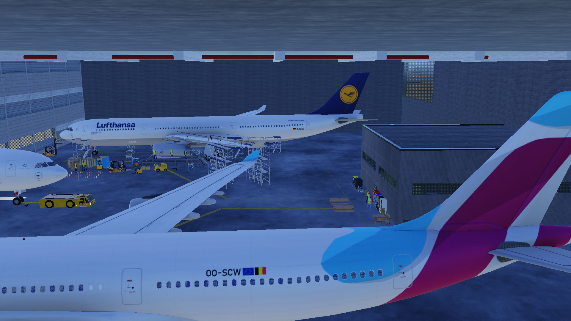 Airport DER - C-Check des A330-300 "Cuxhaven" im Hangar 02