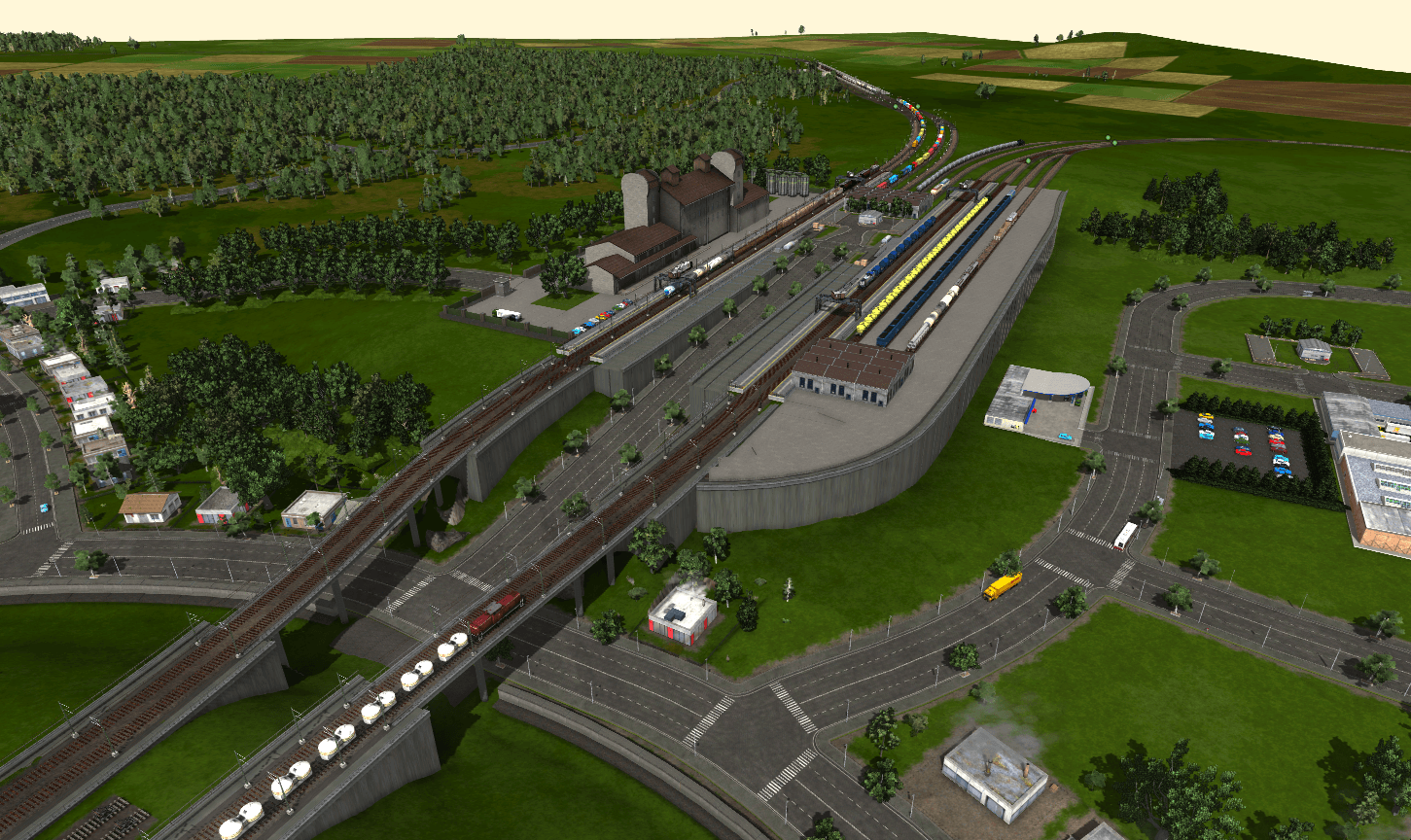 Zweiteiliger Güterbahnhof 1