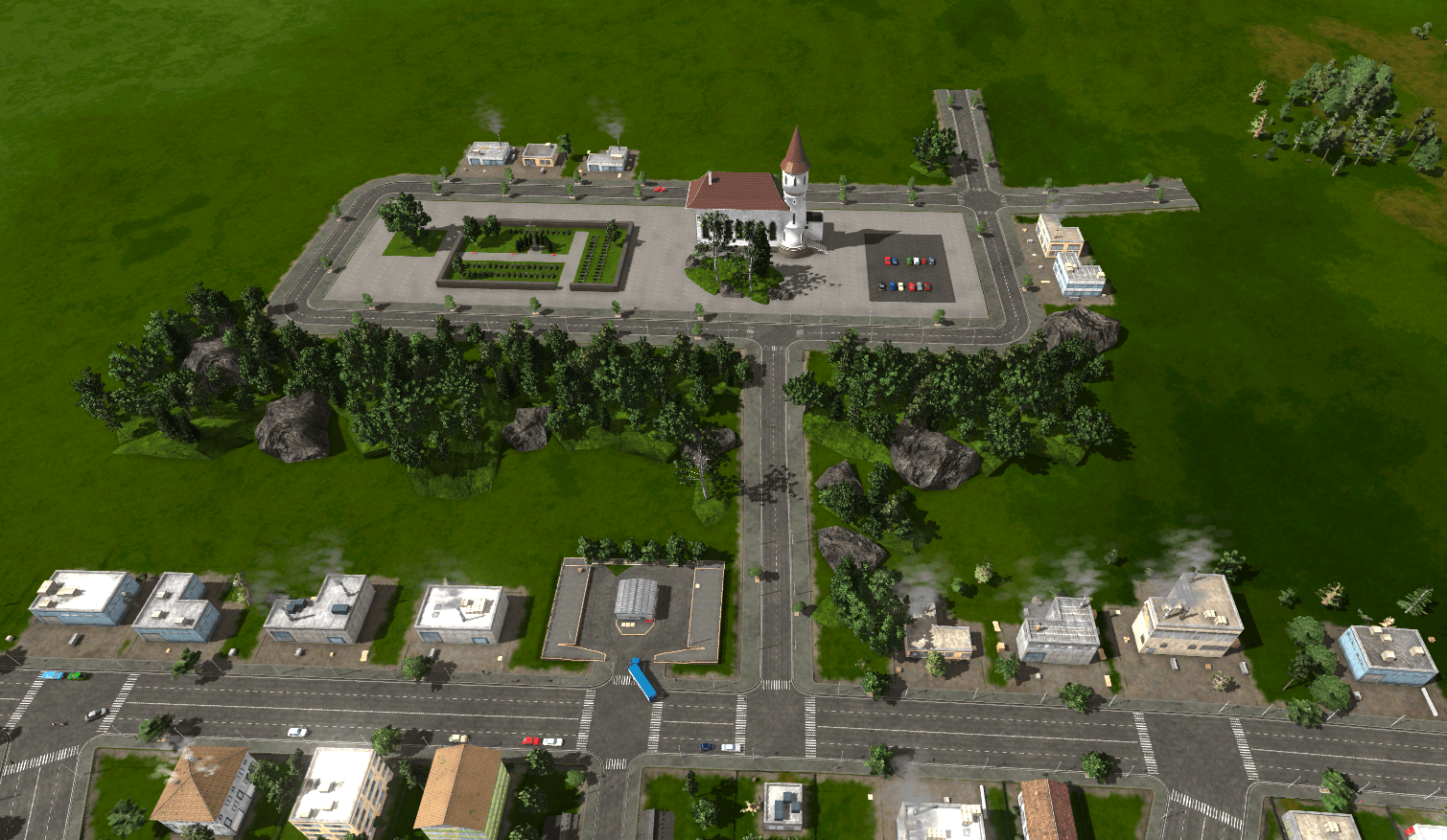Kirche mit Friedhof 2