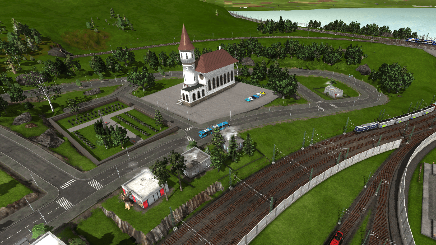 Kirche mit Friedhof 1