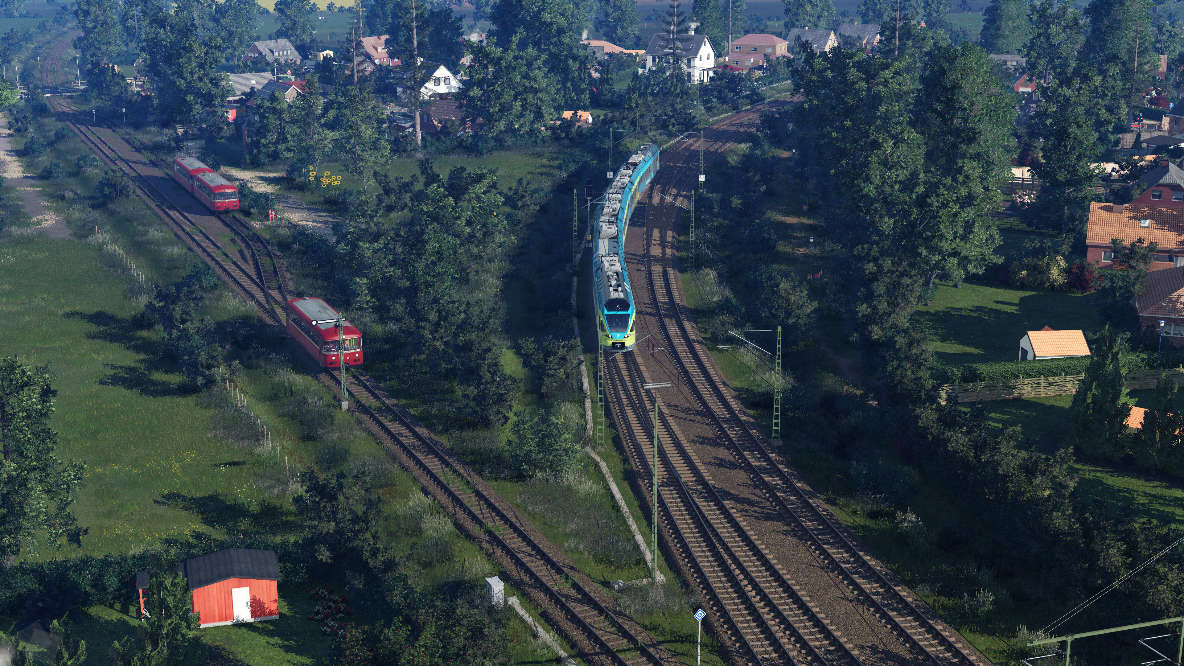 Bahnbetrieb in Vesum..