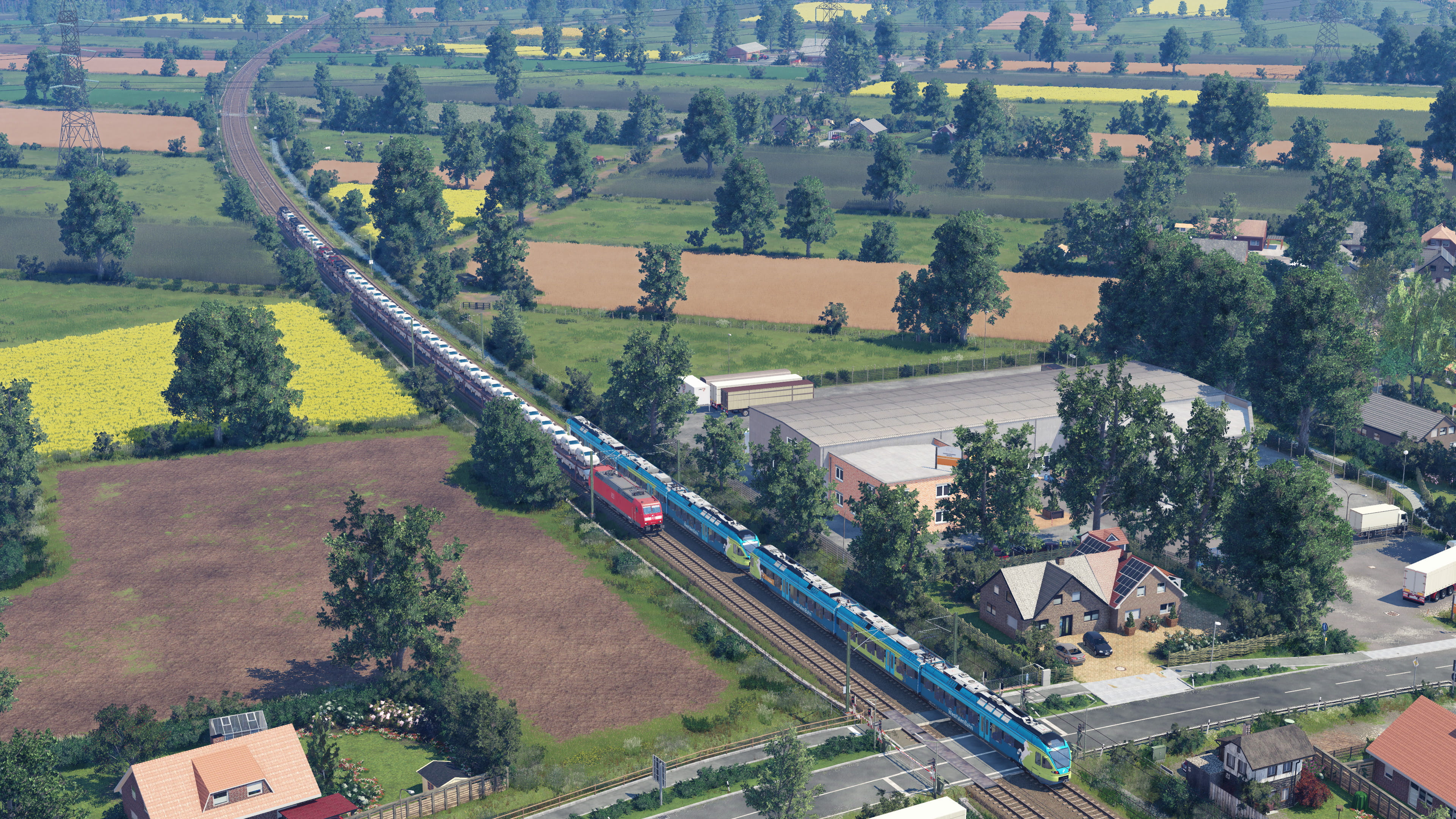 Zugverkehr im Emsland..