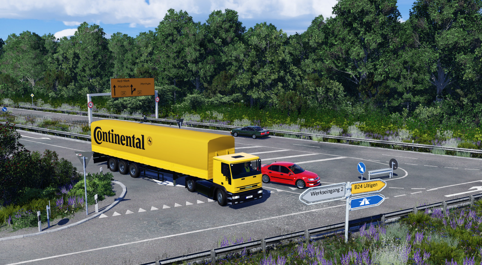 B24 – Übergang zur Landstraße / Zufahrt Audi Werk Tor 2