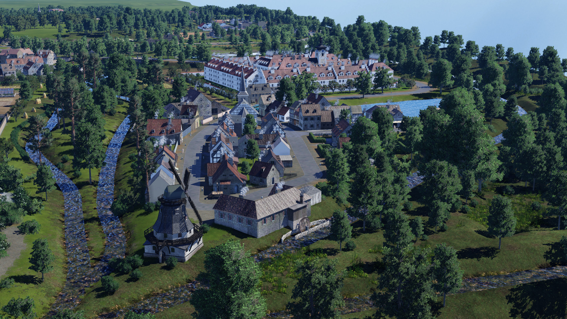 Kloster Mina Marie - Blick über das Dorf