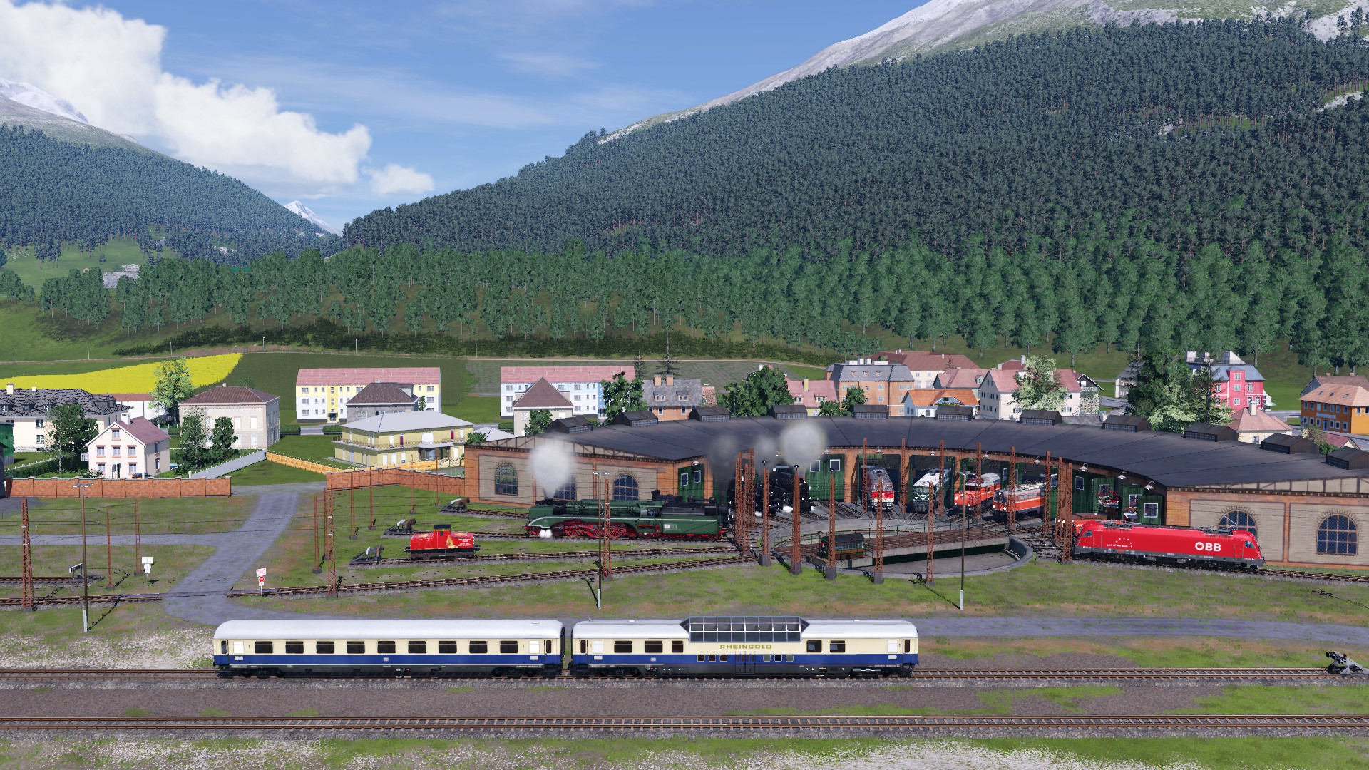 OBB Ringlokschuppen mit eigenbau OL-spinne (inkl. bild von oben) inspiriert von Bahnhof Attnang Puchheim und Umgebung