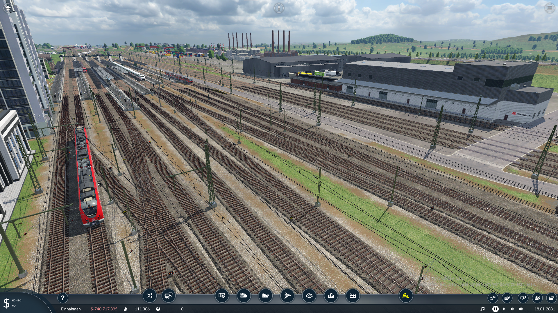 Ost einfahrt der fiktiven version des HBF von Wolfsburg