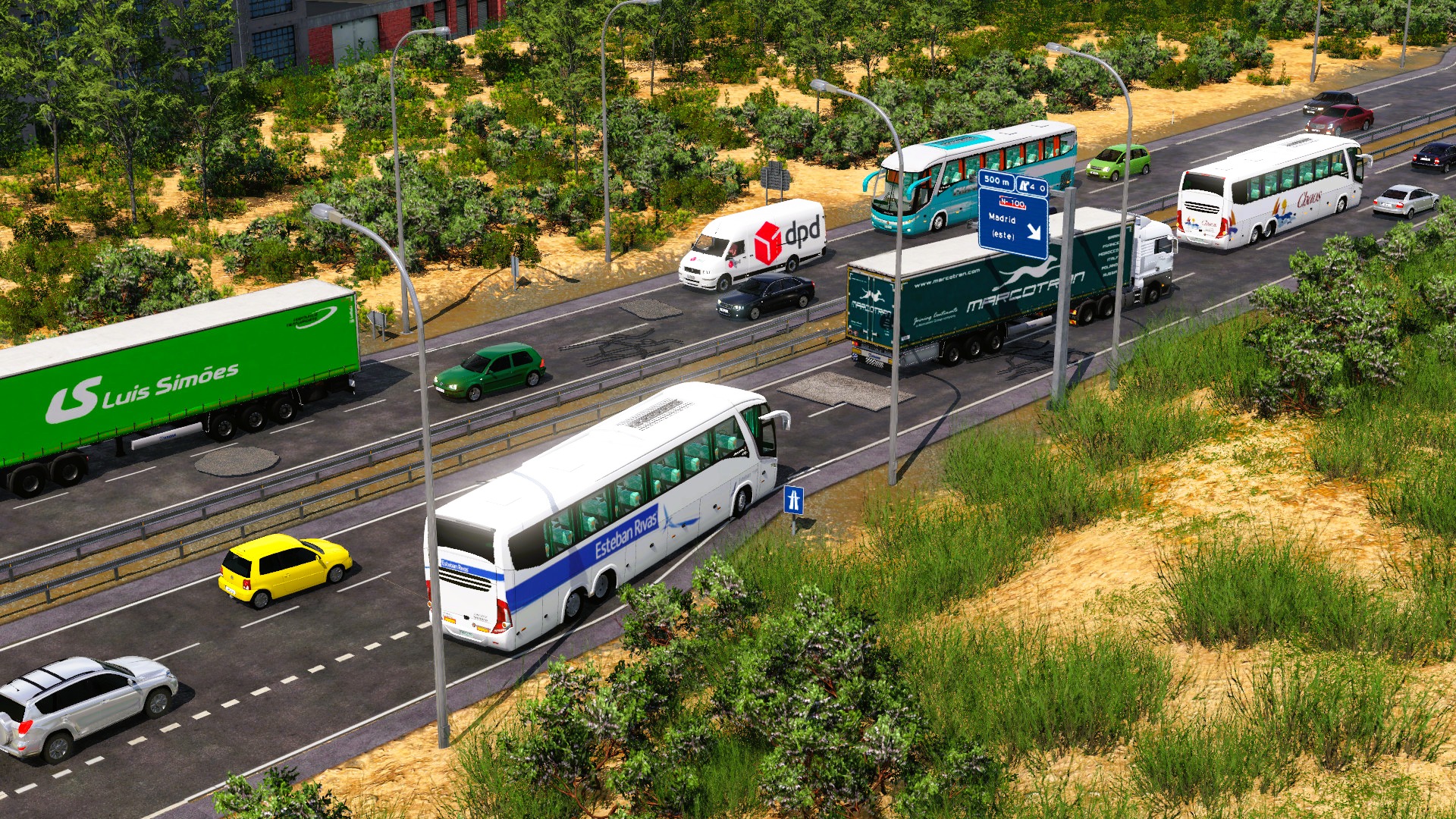 Buses around Spain...