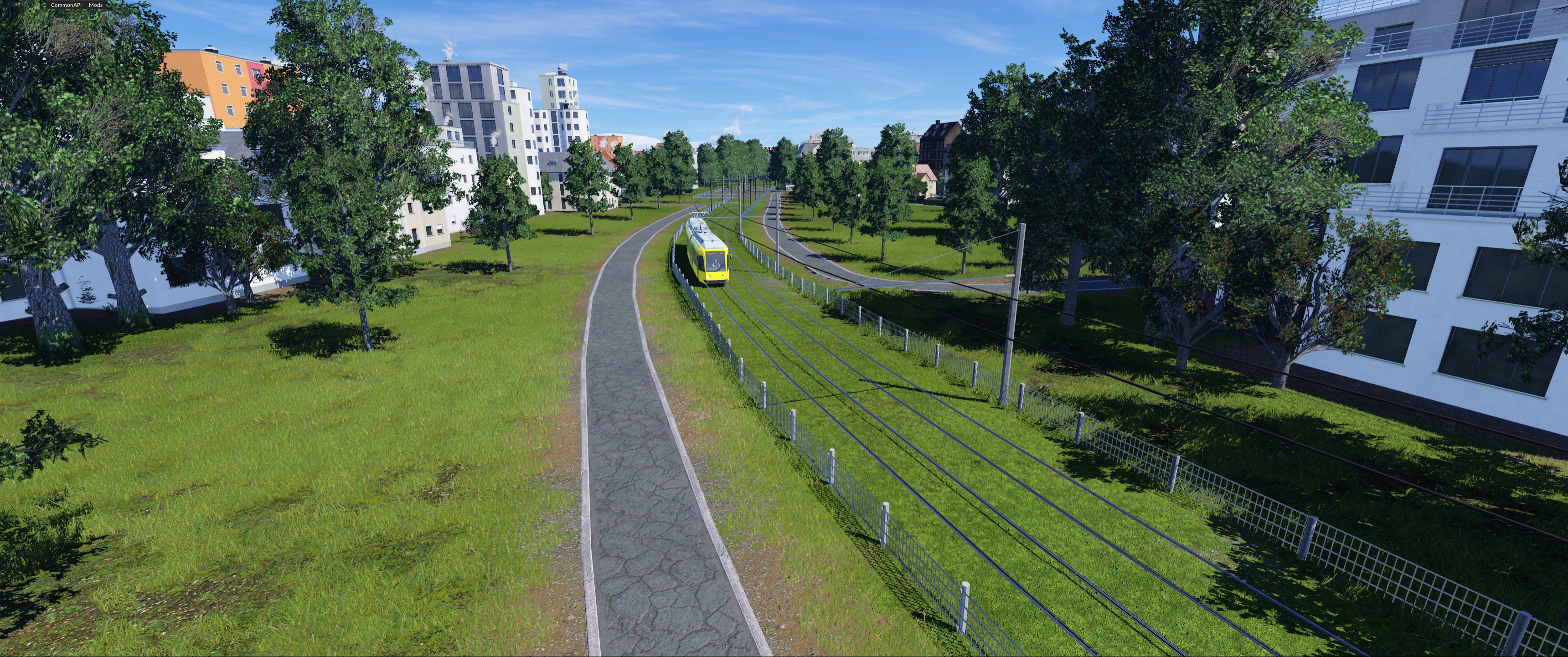 Mit der Straßenbahn durchs Neubaugebiet