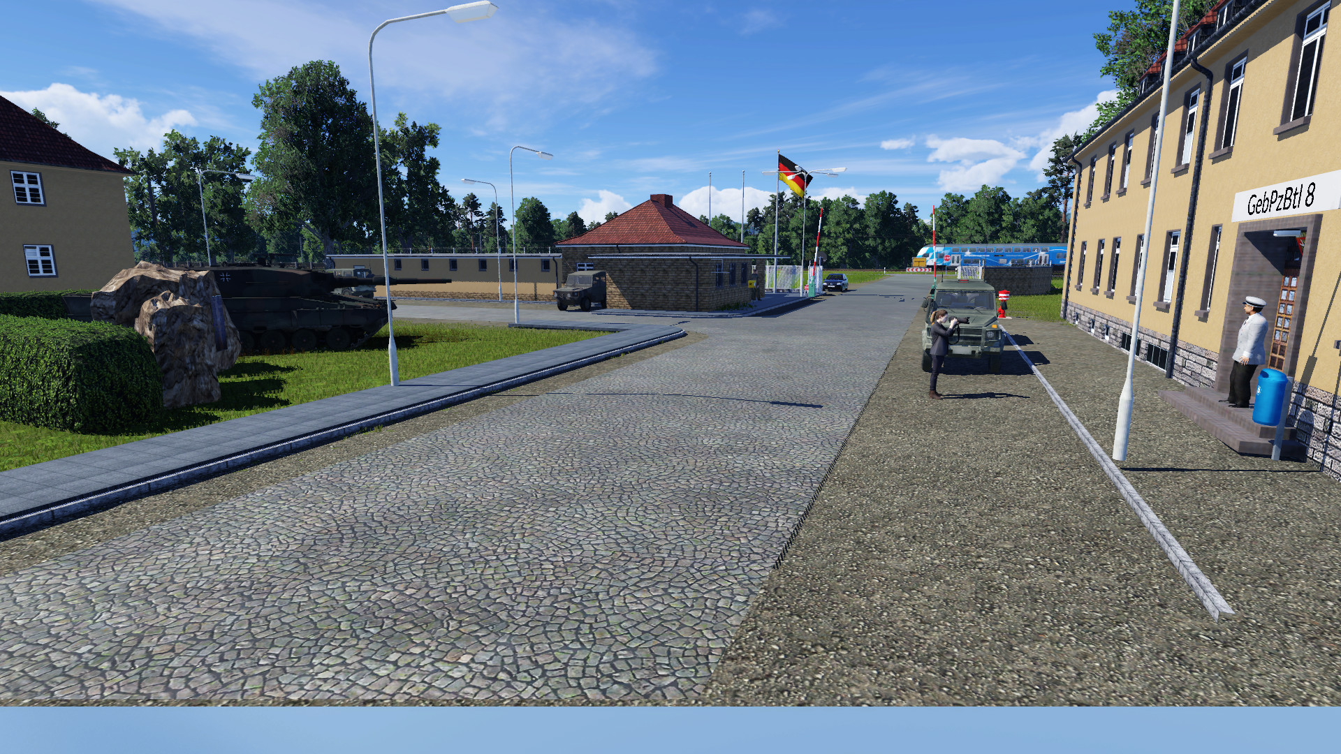 Einfahrt und Hauptwache des (GebPzBtl 8) Gebirgspanzerbataillon 8