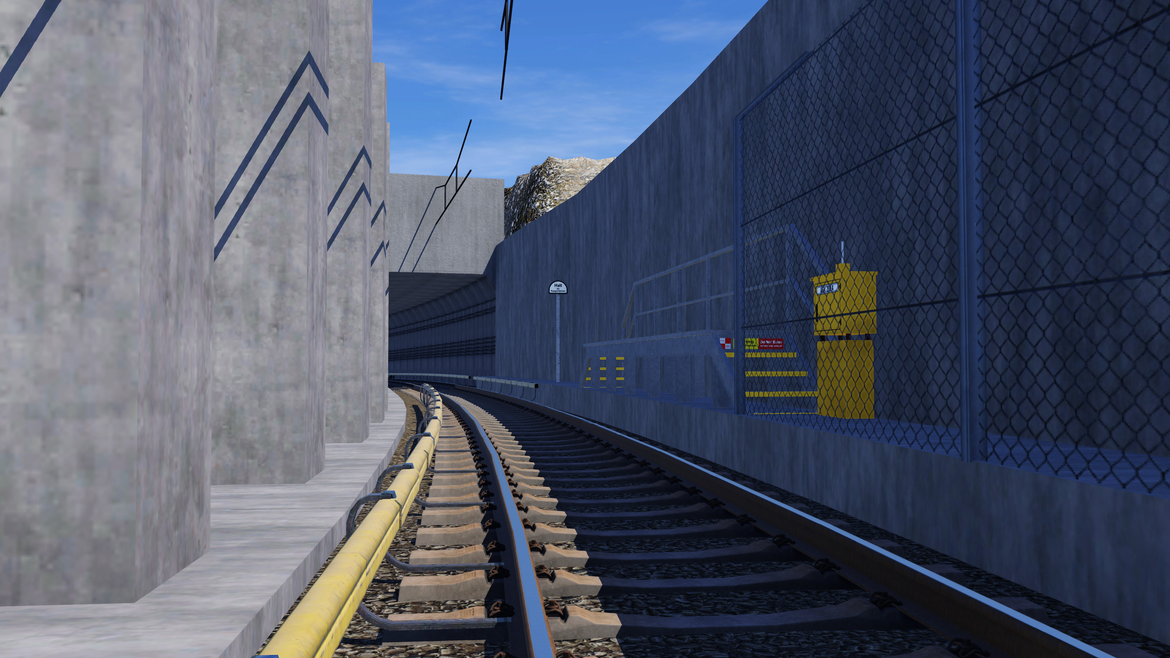 Underground Metro Station with Transition Curves and Realistic Radii