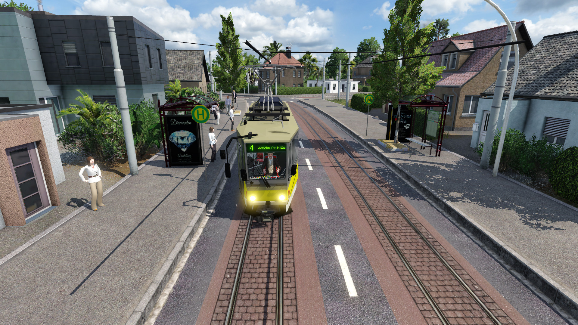 Tram Trift auf Train Fever Haltestelle