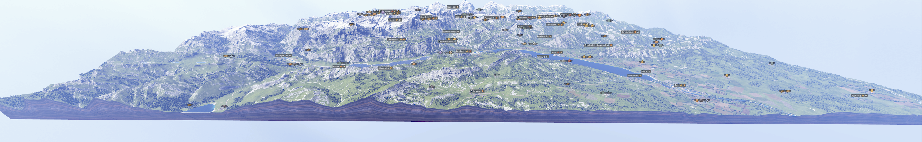 Loetschberg-Simplon Map - Full screen view - Megalomaniac