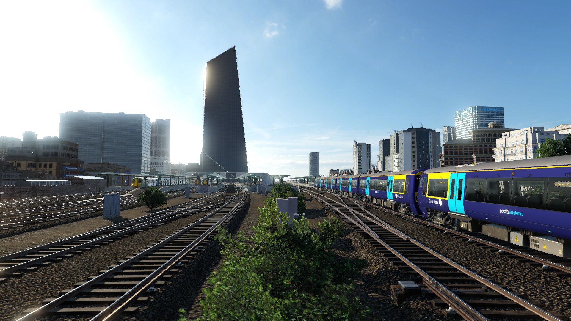 Southeastern service approaching London Bridge