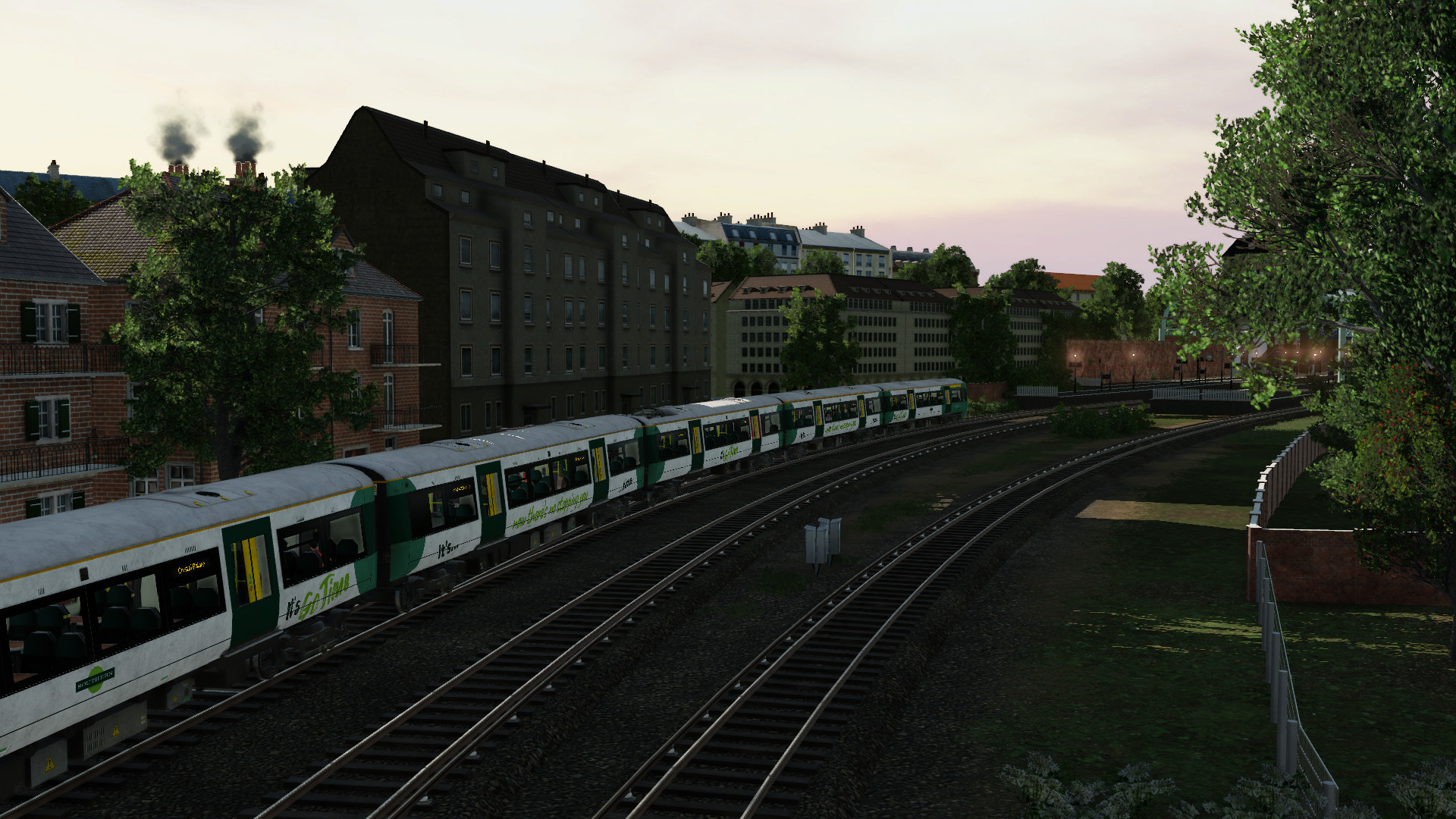 Class 377 approaching Crystal Palace