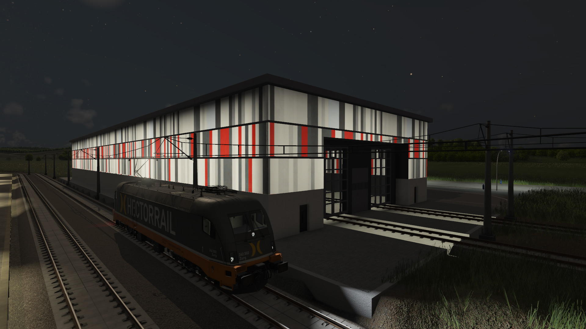 Depot bei Nacht