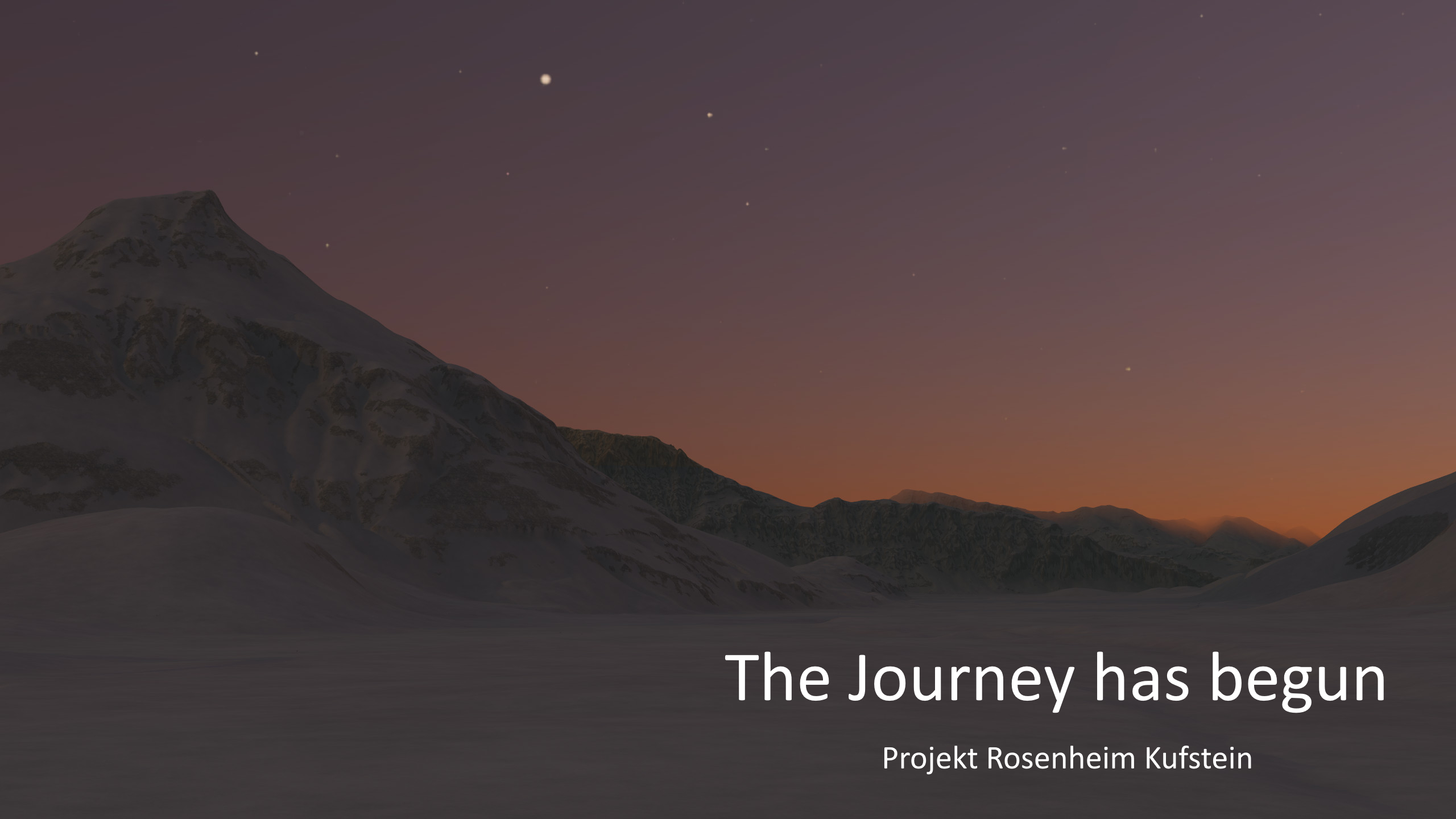 The Journey has begun
