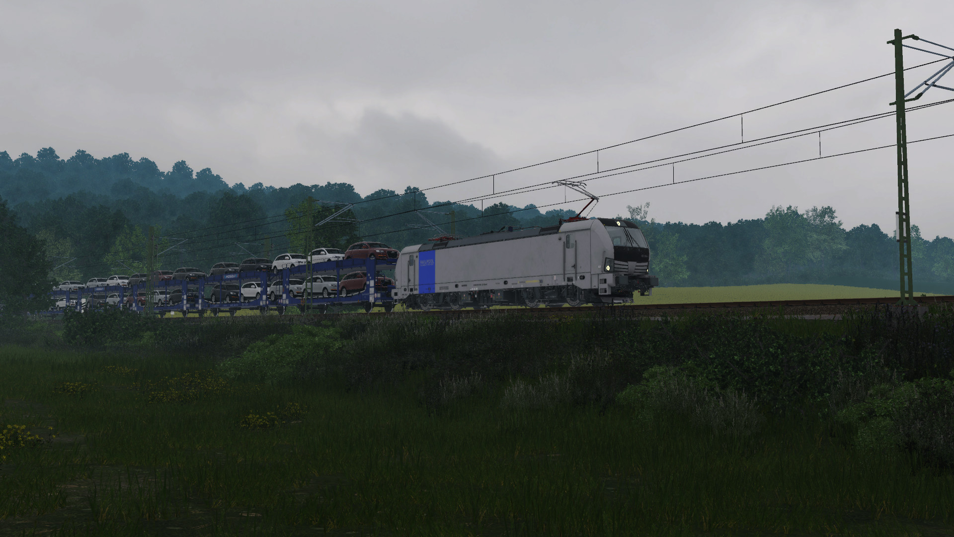 Autozug im "Regen"