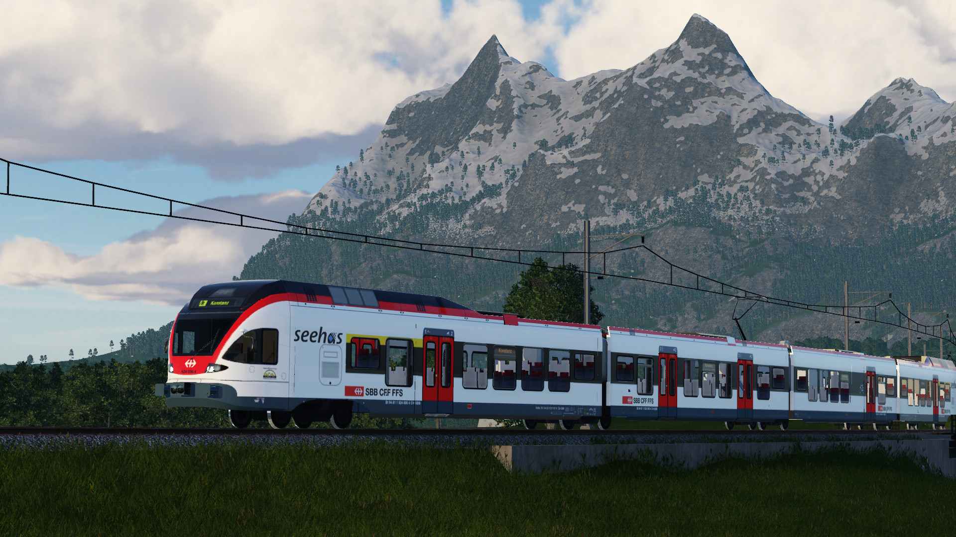 Errinerungen an TPF2 - Seehas vor den Alpen