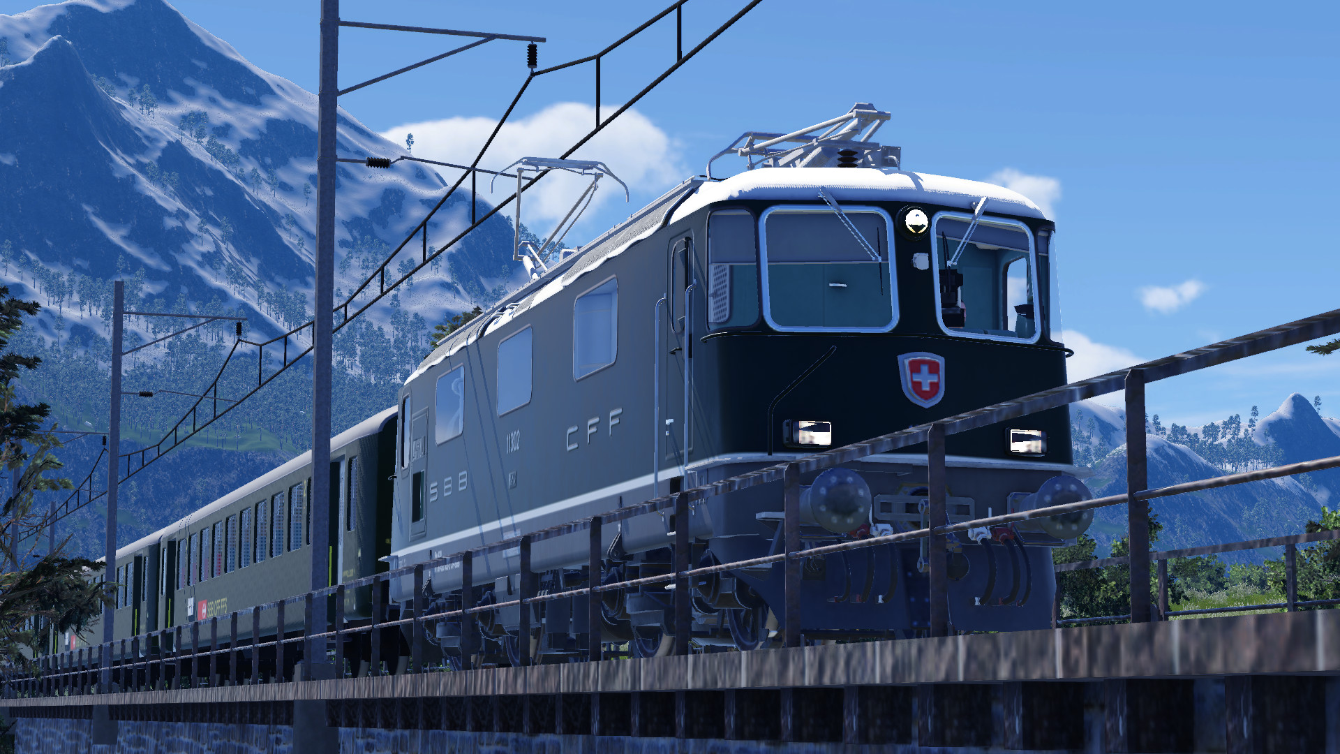 Errinerungen an TPF2 - Re 4/4 auf Ausfahrt