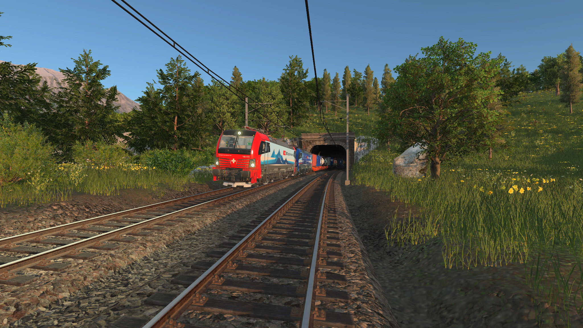 Sonnenaufgang am Tunnelportal