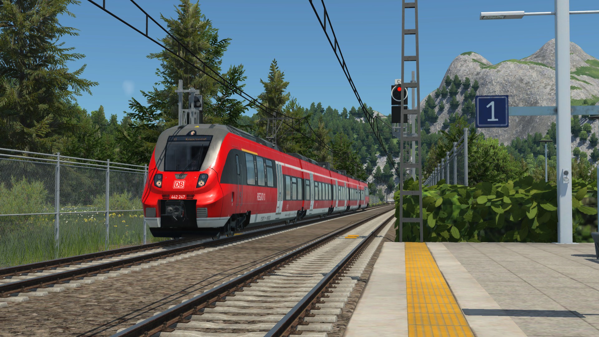 Eine S5 am neu gebauten Bahnhof "Ahlwitz-Süd"