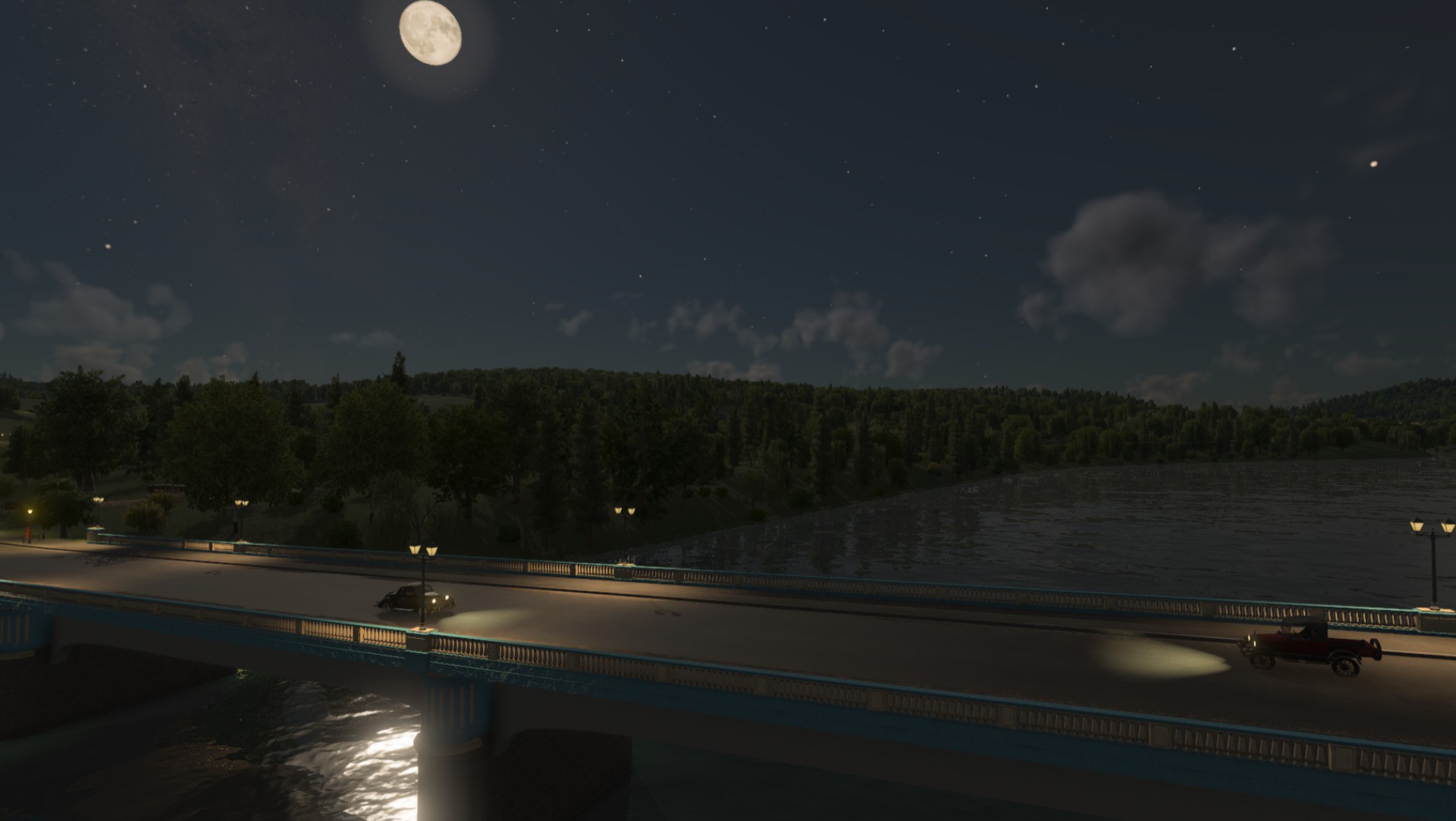 Brücke bei Vollmond