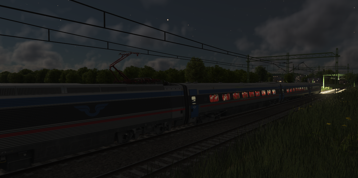 X2000 at night