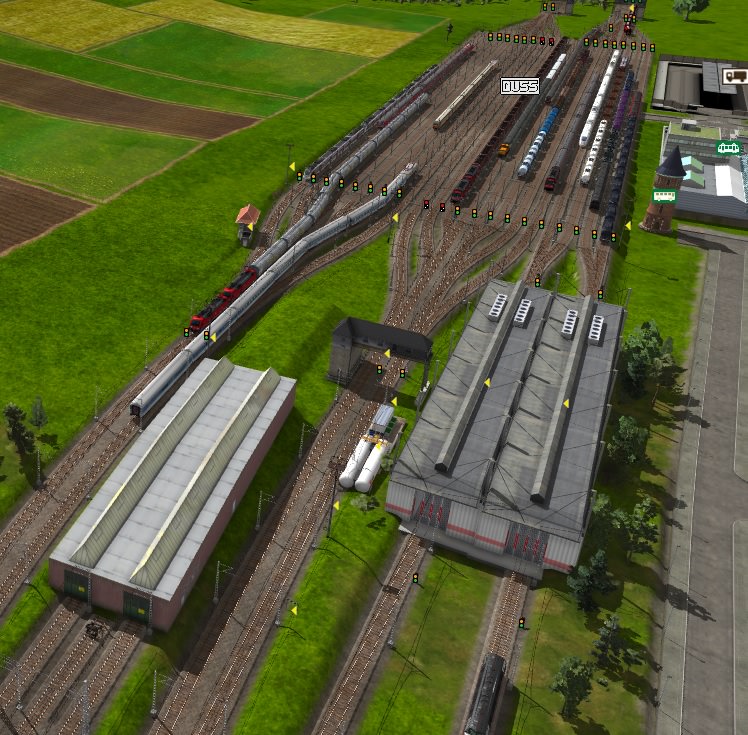 Großer Rangierbahnhof mit "Spitzkehre" als Bahnhof (2)