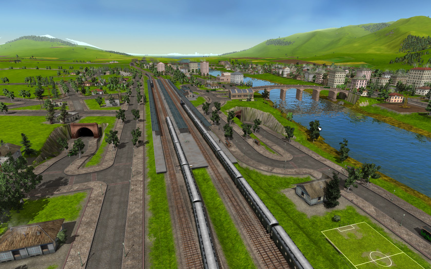 Schotten Bahnhof nach dem Umbau der umgebenden Infrastruktur