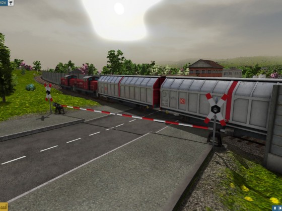 Güter Zug am BÜ