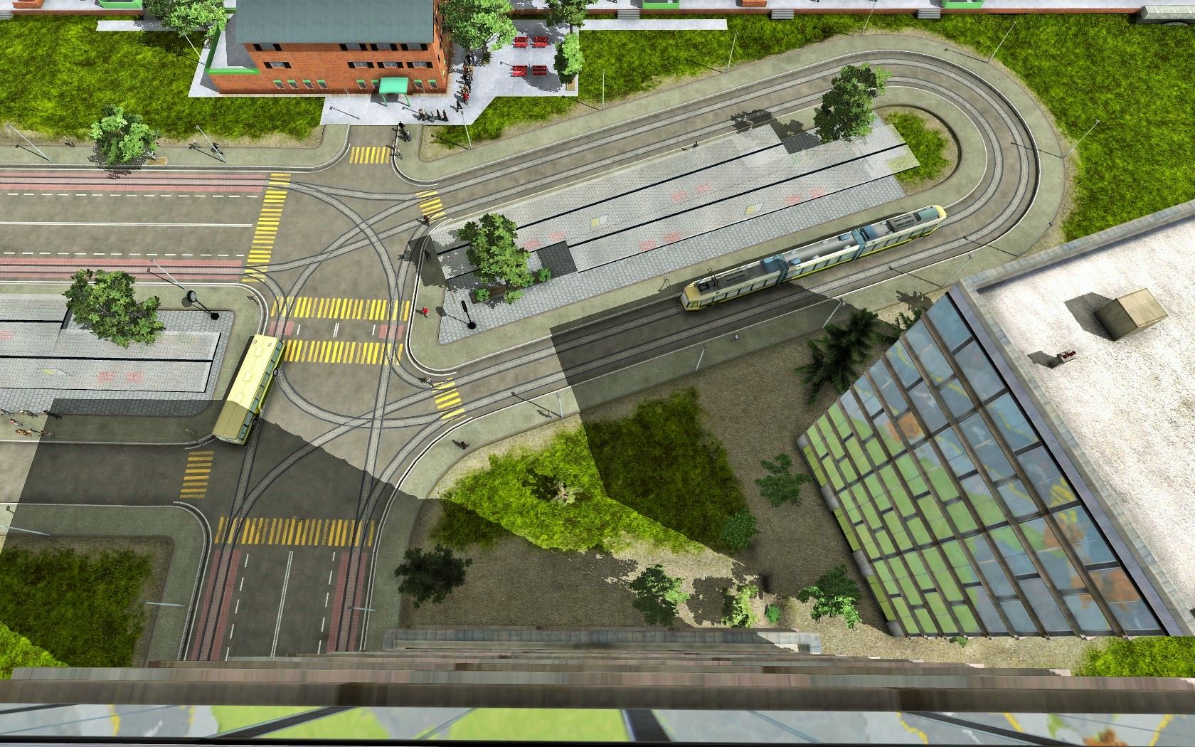 Hauptbahnhof Aufnahme vom Dach eines Hochhauses