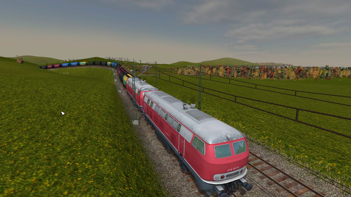 BR 218 bei der Arbeit